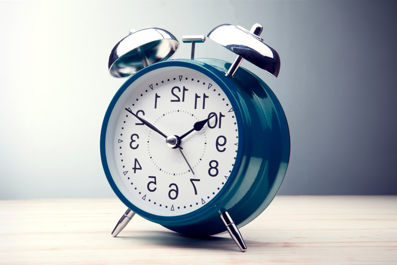 Clock on a desk